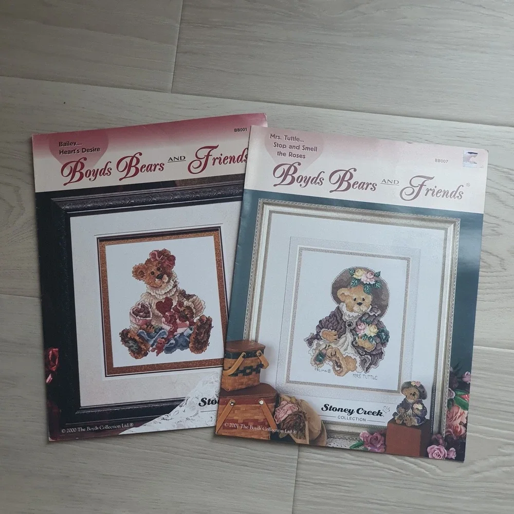 Boyds Bears Stoney Creek Cross Stitch‎ Patterns Bailey Mrs Tuttle BB001 BB007